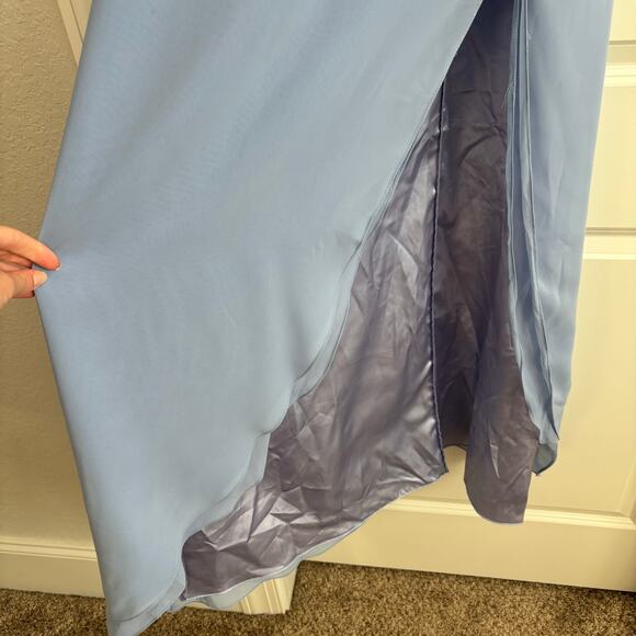 EUC Vintage Showtime Collection Beaded Prom Formal Dress Sz 8 Blue - Picture 11 of 16